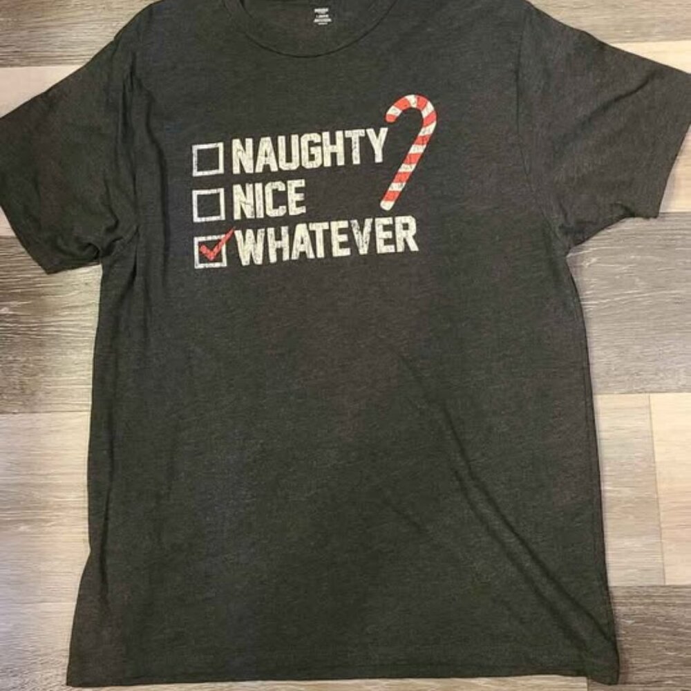 L Christmas Naughty Nice Tshirt